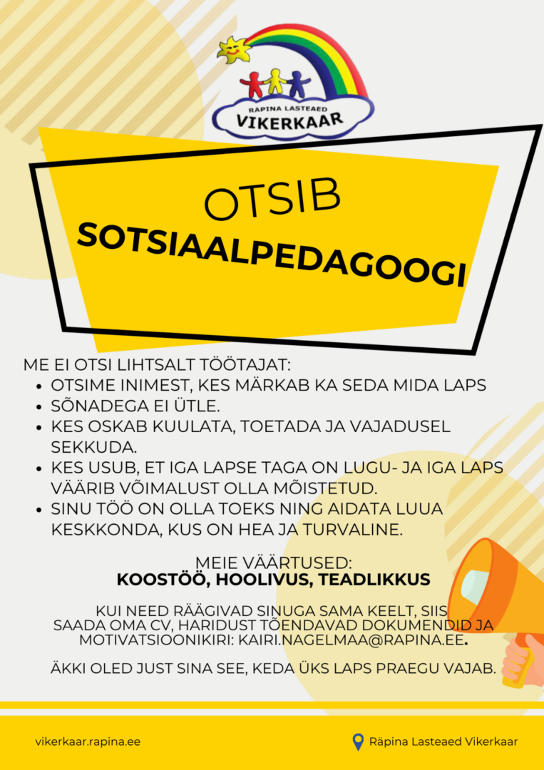 Otsime sotsiaalpedagoogi